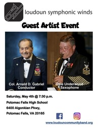 Loudoun Symphonic Winds Concert with Col (Ret) Arnald Gabriel and Dale Underood, May 4, 2024 7:30 pm