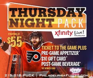 Tuesday Night Bud Light Package - Pre & Post-Game Party with Flyers Tickets!