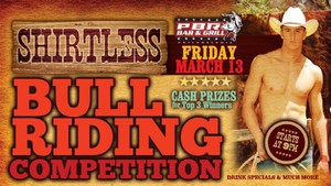 Men's Shirtless Bull Riding