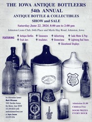 Iowa Antique Bottleers 54th Annual Show and Sale