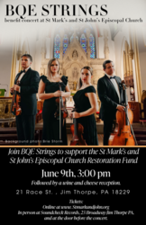 BQE String Quartet- Live Performance in historic setting- followed by wine and cheese reception