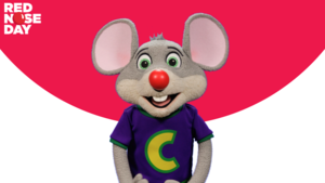 Chuck E. Cheese Red Nose Day fundraiser