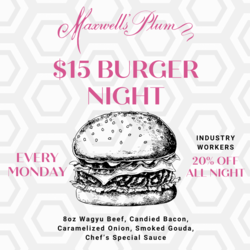 $15 DOLLAR BURGER NIGHT