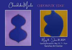 Chandrika Marla, Chromatic Edge; SAQA, Prism Play, a full spectrum of art quilts; and, AGP, Myth & M