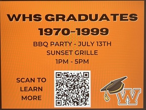 WHS July 13 BBQ_All 70’s 80’s & 90’s Classes Sunset Grille