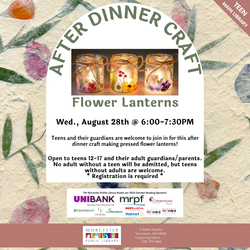 After Dinner Craft: Pressed Flower Lanterns