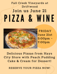 Pizza Night at Fall Creek Vineyards at Driftwood