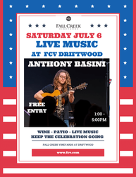 Live Music at FCV Driftwood - Anthony Basini