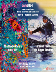 Two Distinct Artists: Nikki Day’s, “The Next 40 Years” & “Around Town” by Iris Beate Struller