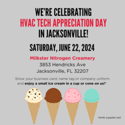 TWS Jacksonville Celebrates HVAC Technicians with Free Ice Cream (While Supplies Last)