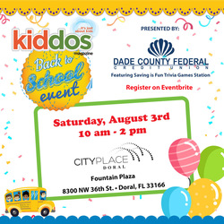 Kiddos Magazine’s “Back-to-School Bash” and 11th Anniversary Celebration  at CityPlace Doral
