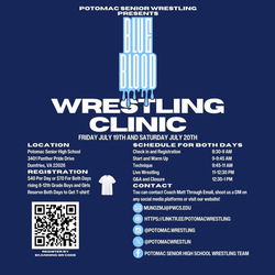 Register Today for Potomac Senior High Wrestling Clinic