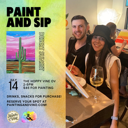 Desert Sunset Paint and Sip at Hoppy Vine OV