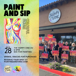 Colorful Figure Paint and Sip at Hoppy Vine OV
