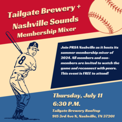 PRSA Nashville – Tailgate Brewery + Nashville Sounds Membership Mixer