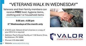 VETERANS WALK-IN WEDNESDAY - VALOR Clinic