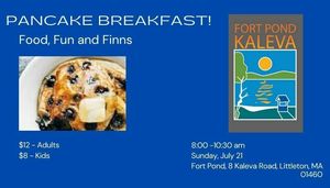 Pancake breakfast overlooking Fort Pond!