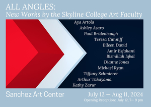 Skyline College Art Faculty, All Angles+Bay Area Artists of Color, Food for Thought+AGP, Treasures
