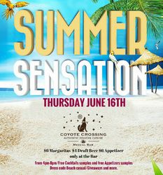 Summer Sensation Beach Cocktail Party at Coyote Crossing!