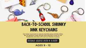 Back To School Shrinky Dink Keychains