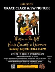 House Concert in Livermore -- Grace Clark & Swingitude