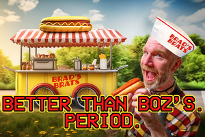 Grand Opening of Brad's Brats Hotdog Cart