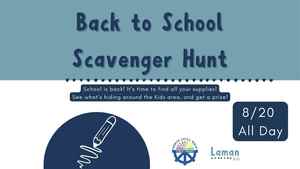 Back To School Scavenger Hunt