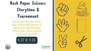 Rock Paper Scissors Storytime and Tournament: National Rock Paper Scissors Day