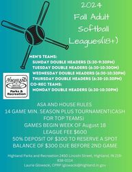 Adult Softball Leagues