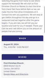 Kennedy Pro Football Hall of Fame Game Rally