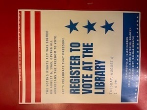 Voter Registration Tables at 5 Libraries in Madison County, IL