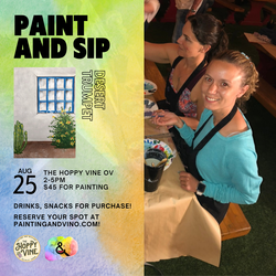 Desert Trumpet Paint and Sip at Hoppy Vine OV