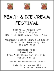Pennsburg United Church of Christ Peach and Ice Cream Festival