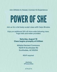 Athleta - Power of She Workouts Scottsdale