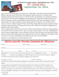 Lafayette Older Adult Program Day Trip