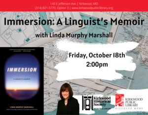 Author Linda Murphy Marshall – Immersion: A Linguist’s Memoir