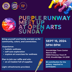 Purple Runway Meetup at Open Arts Sunday