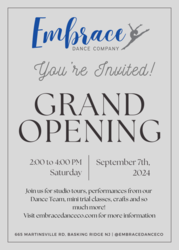 Embrace Dance Company Grand Opening