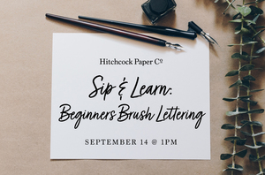 Sip & Learn: Beginners Brush Lettering Workshop