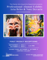 FREE Art Reception:  Professional Alumni Exhibit featuring work of Arta Brito & Nate Devarie