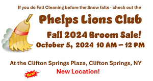 Phelps Lions Club Fall 2024 Broom Sale