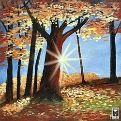 Autumn Sunrise Canvas Painting Class