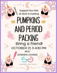 I Support the Girls to host "Pumpkins and Period Packing"
