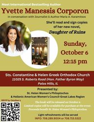 International Bestselling Author Yvette Manessis Corporon Book Talk & Signing in Chicago