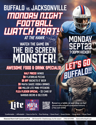 Bills Jaguars Monday Night Football Watch Party at The Hawk!