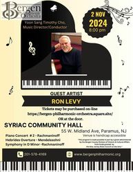 Local “Rach” Star and the Bergen Philharmonic Orchestra November 2nd,  8pm, Syriac Community Hall