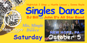 Single's Dance  🎶 All Star Band ⭐ DJ Bill ~ Hustle Dance Lesson ~ Donna Boyle