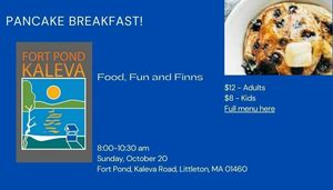 Pancake breakfast overlooking Fort Pond!