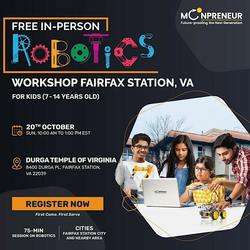 Free Robotics Workshop For Kids at Fairfax Station, VA (7-14 yrs)