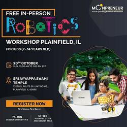 Free Robotics Workshop For Kids at Plainfield, IL (7-14 yrs)
